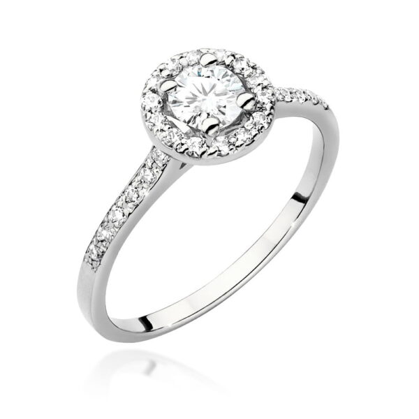 Pierścionek Diament 0,40ct białe złoto