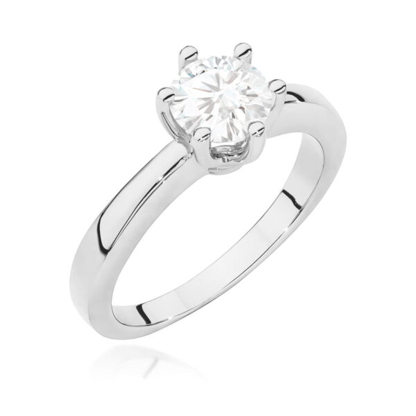 Pierścionek Diament 0,70ct białe złoto