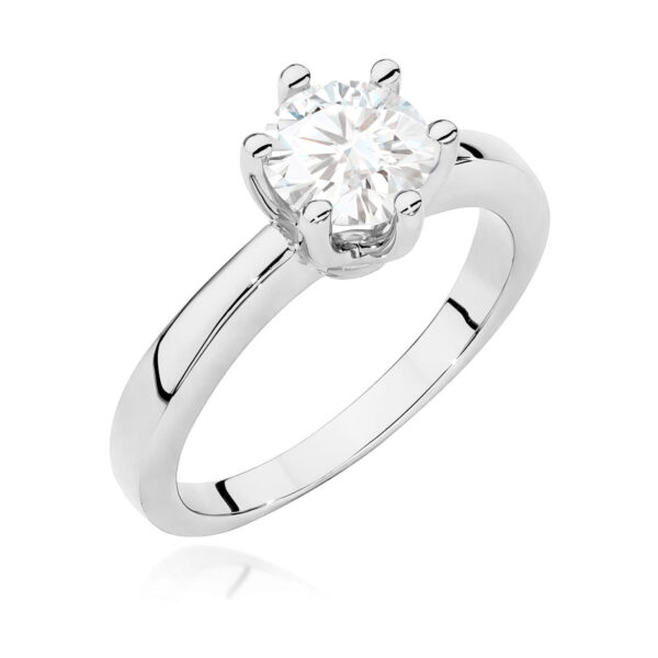 Pierścionek Diament Laboratoryjny 1,00ct białe złoto 375