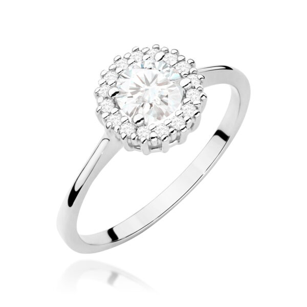 Pierścionek Biały Szafir 0,60ct białe złoto