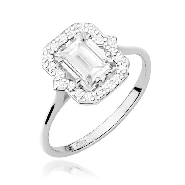 Pierścionek Diament Laboratoryjny 1.00ct białe złoto 375