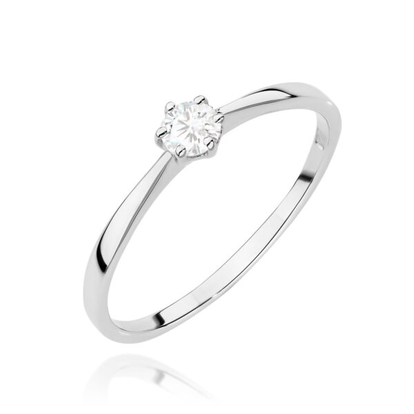 Pierścionek Diament Laboratoryjny 0,15ct białe złoto