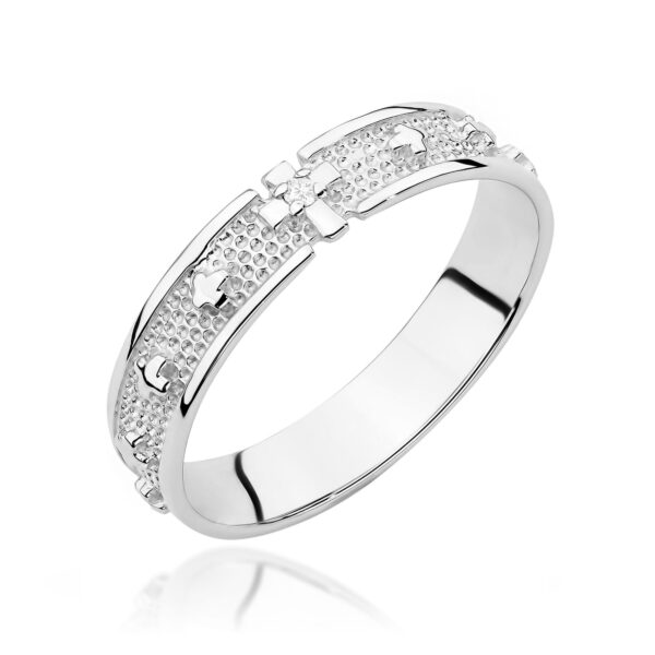 Pierścionek Diament 0,0086ct białe złoto