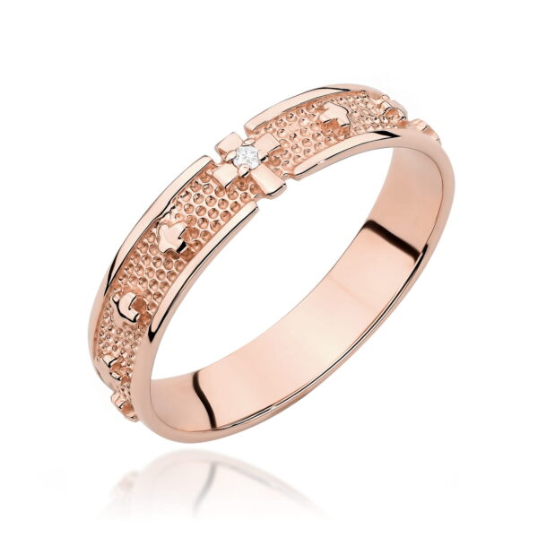 Pierścionek Diament 0,0086ct różowe złoto