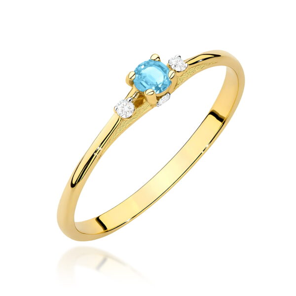 Pierścionek Topaz Swiss 0,15ct żółte złoto