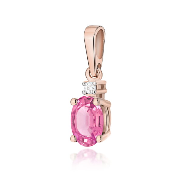 Zawieszka Różowy Topaz 0,50ct różowe złoto