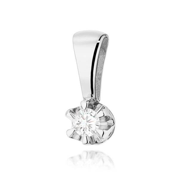 Zawieszka Diament 0,12ct białe złoto