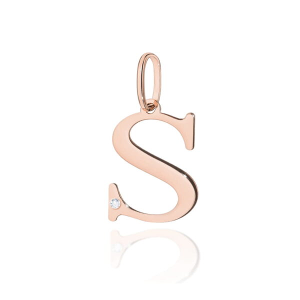 Zawieszka Diament 0,005ct - litera S - różowe złoto