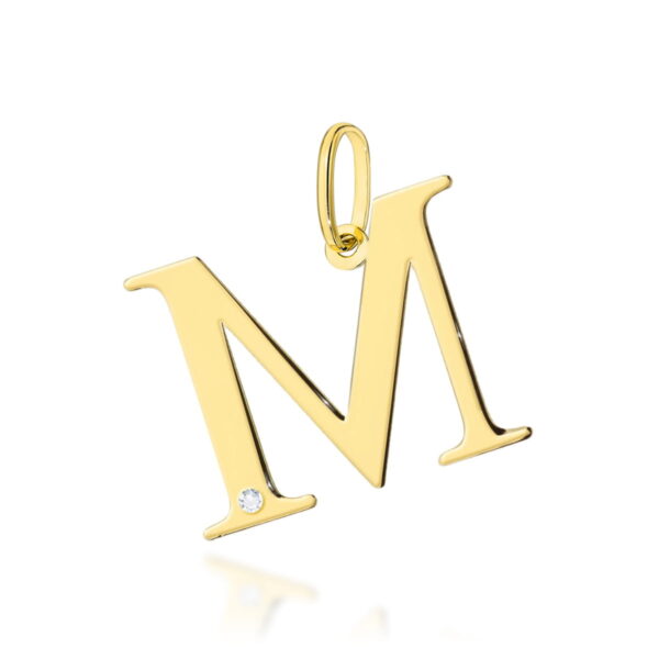 Zawieszka Diament 0,005ct - litera M - żółte złoto