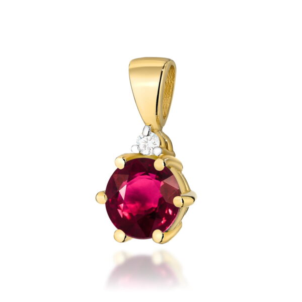 Zawieszka Rubin 0,60ct żółte złoto