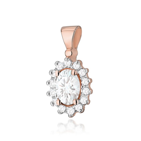 Zawieszka Diament Laboratoryjny 0,40ct różowe złoto