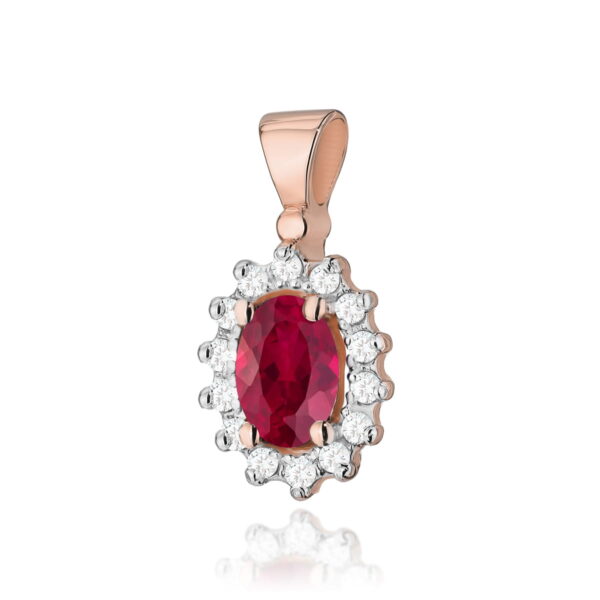Zawieszka Rubin 0,60ct różowe złoto