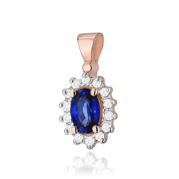 Zawieszka Szafir 0,70ct różowe złoto