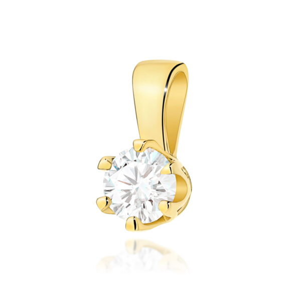 Zawieszka Diament 0,30ct żółte złoto