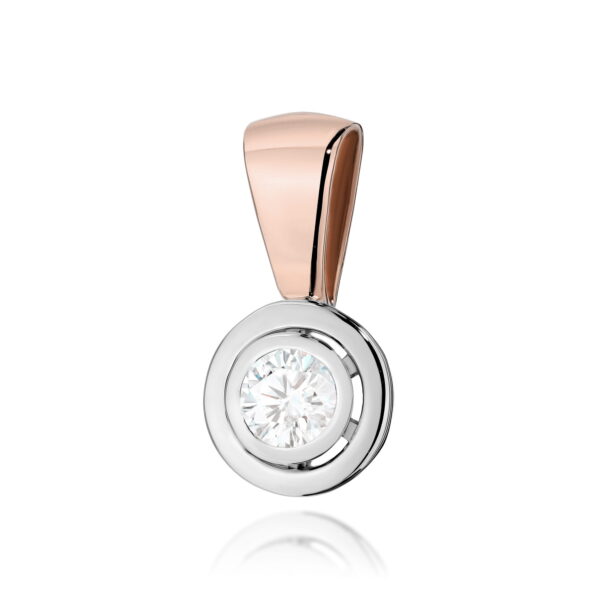 Zawieszka Diament 0,20ct różowe złoto