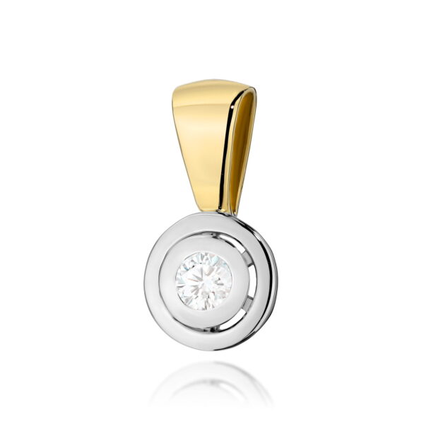 Zawieszka Diament 0,10ct żółte złoto