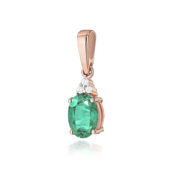 Zawieszka Szmaragd 0,80ct różowe złoto