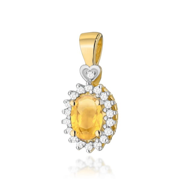 Zawieszka Cytryn 0,60ct żółte złoto
