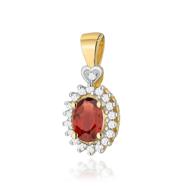 Zawieszka Granat 0,50ct żółte złoto