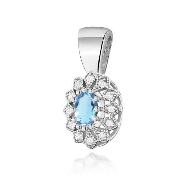 Zawieszka Topaz Swiss 0,50ct białe złoto