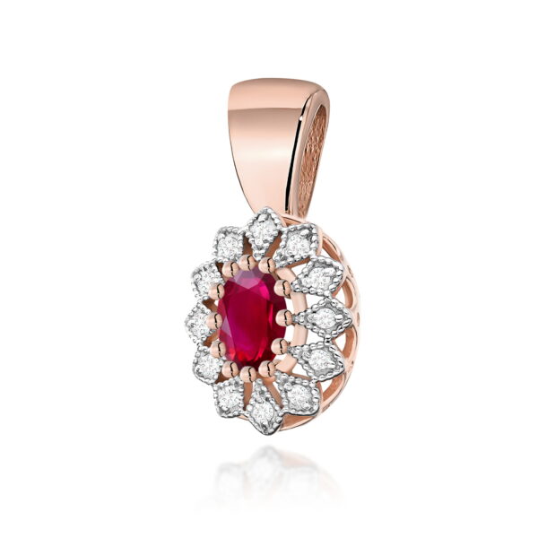 Zawieszka Rubin 0,60ct różowe złoto