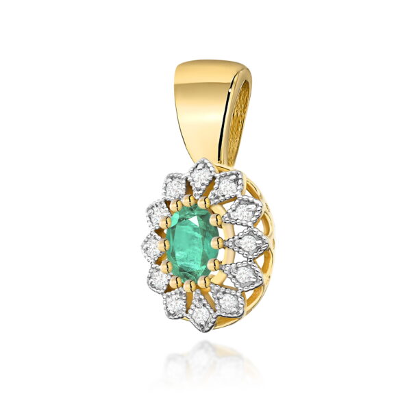 Zawieszka Szmaragd 0,40ct żółte złoto