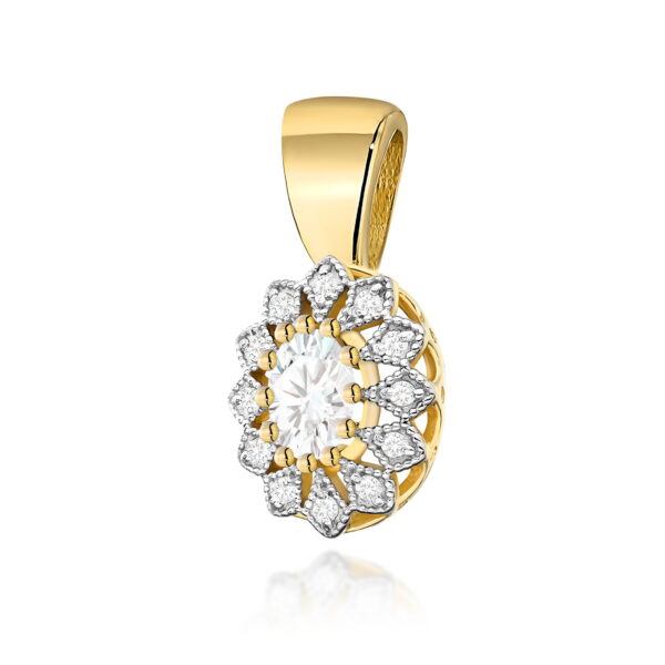 Zawieszka Diament Laboratoryjny 0,40ct żółte złoto