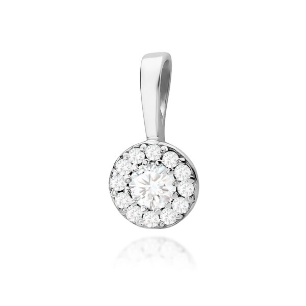 Zawieszka Diament Laboratoryjny 0,12ct białe złoto