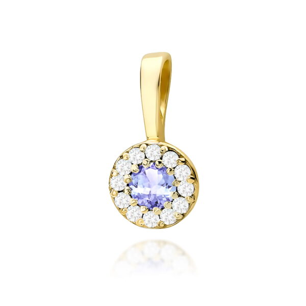 Zawieszka Tanzanit 0,15ct żółte złoto