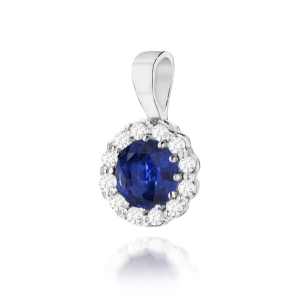 Zawieszka Szafir 0,50ct białe złoto