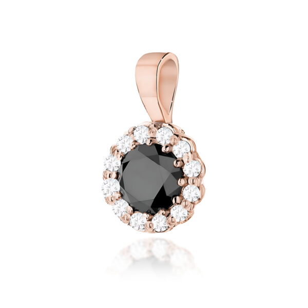 Zawieszka Czarny Diament 0,50ct różowe złoto