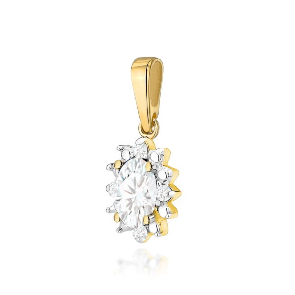Zawieszka Diament laboratoryjny 0,25ct żółte złoto
