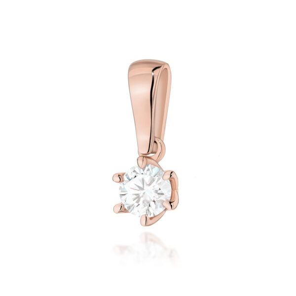 Zawieszka Diament 0,30ct różowe złoto