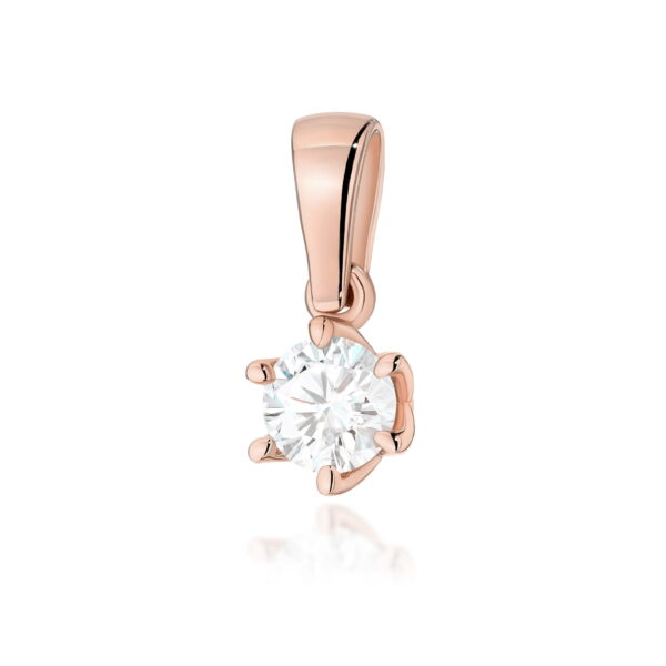 Zawieszka Diament 0,40ct różowe złoto