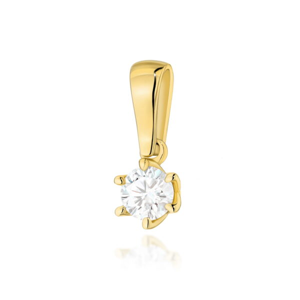 Zawieszka Diament 0,30ct żółte złoto