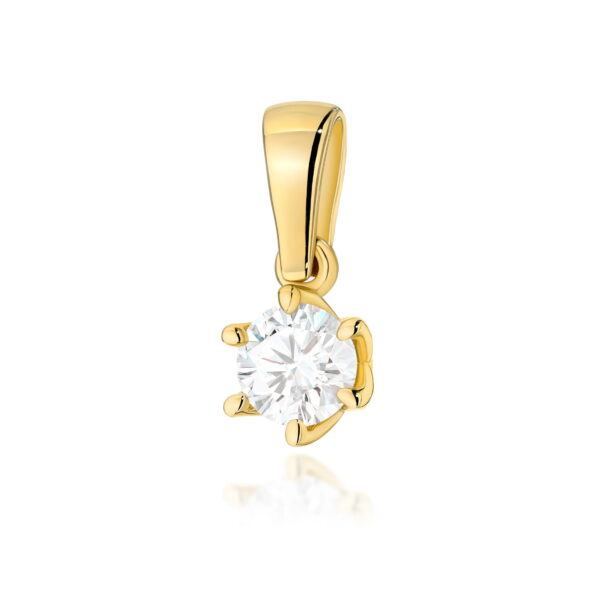Zawieszka Diament 0,40ct żółte złoto