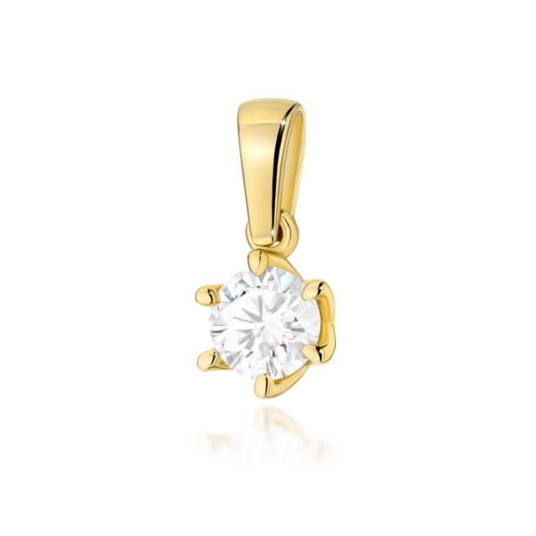 Zawieszka Diament Laboratoryjny 0,50ct żółte złoto